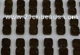 CGC225 12*12mm square druzy quartz cabochons wholesale