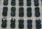 CGC226 12*12mm square druzy quartz cabochons wholesale