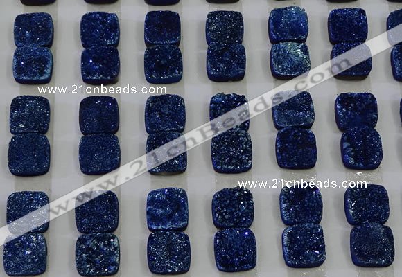 CGC229 12*12mm square druzy quartz cabochons wholesale