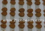 CGC234 10*14mm flat teardrop druzy quartz cabochons wholesale