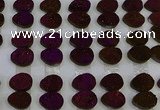 CGC242 12*16mm flat teardrop druzy quartz cabochons wholesale