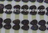 CGC251 13*18mm flat teardrop druzy quartz cabochons wholesale