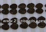 CGC255 13*18mm flat teardrop druzy quartz cabochons wholesale