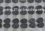 CGC256 13*18mm flat teardrop druzy quartz cabochons wholesale