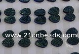 CGC259 13*18mm flat teardrop druzy quartz cabochons wholesale