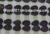 CGC261 15*20mm flat teardrop druzy quartz cabochons wholesale