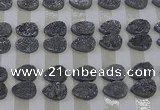 CGC266 15*20mm flat teardrop druzy quartz cabochons wholesale