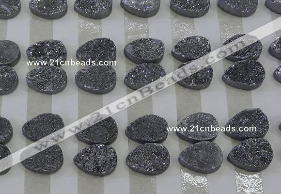 CGC266 15*20mm flat teardrop druzy quartz cabochons wholesale