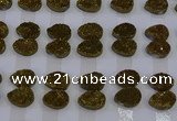 CGC268 15*20mm flat teardrop druzy quartz cabochons wholesale