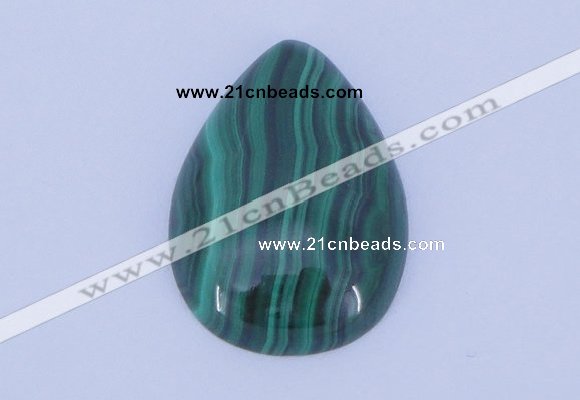 CGC30 2pcs 13*18mm flat teardrop natural malachite gemstone cabochons