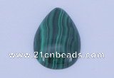 CGC32 2pcs 18*25mm flat teardrop natural malachite gemstone cabochons