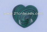 CGC36 2pcs 18*18mm heart natural malachite gemstone cabochons