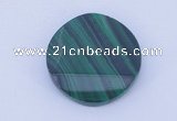 CGC41 25mm faceted coin natural malachite gemstone cabochons