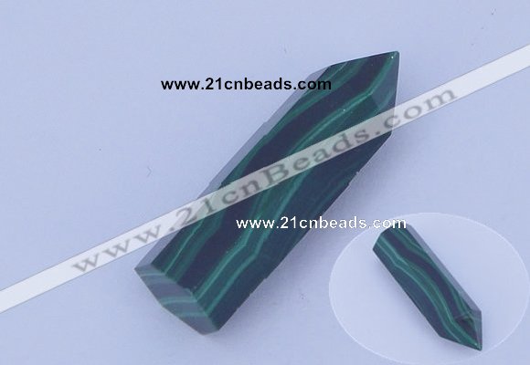 CGC43 10*30mm faceted column natural malachite gemstone cabochons