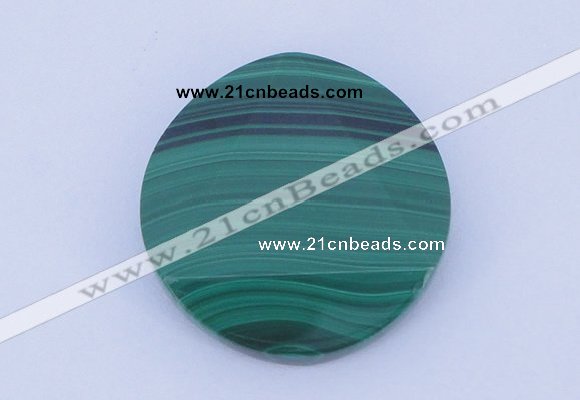 CGC44 24mm faceted coin natural malachite gemstone cabochons