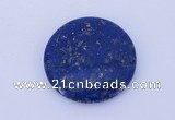 CGC50 6*28mm flat round natural lapis lazuli gemstone cabochons