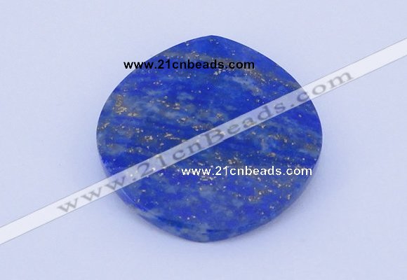 CGC51 6*28mm faceted coin natural lapis lazuli gemstone cabochons