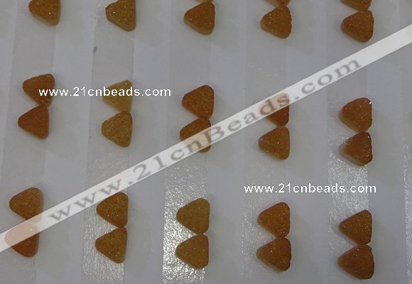 CGC61 8*8mm triangle druzy quartz cabochons wholesale