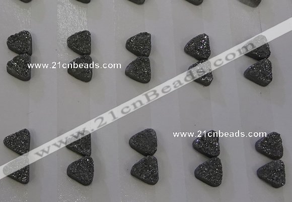 CGC64 8*8mm triangle druzy quartz cabochons wholesale