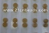 CGC80 8mm flat round druzy quartz cabochons wholesale