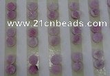 CGC85 8mm flat round druzy quartz cabochons wholesale