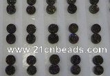 CGC86 8mm flat round druzy quartz cabochons wholesale