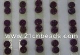 CGC87 8mm flat round druzy quartz cabochons wholesale