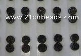 CGC92 10mm flat round druzy quartz cabochons wholesale