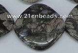 CGE02 15.5 inches 30*30mm diamond glaucophane gemstone beads