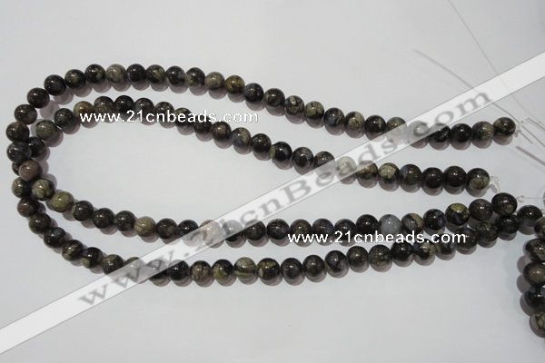 CGE102 15.5 inches 8mm round glaucophane gemstone beads