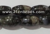 CGE115 15.5 inches 8*14mm rice glaucophane gemstone beads