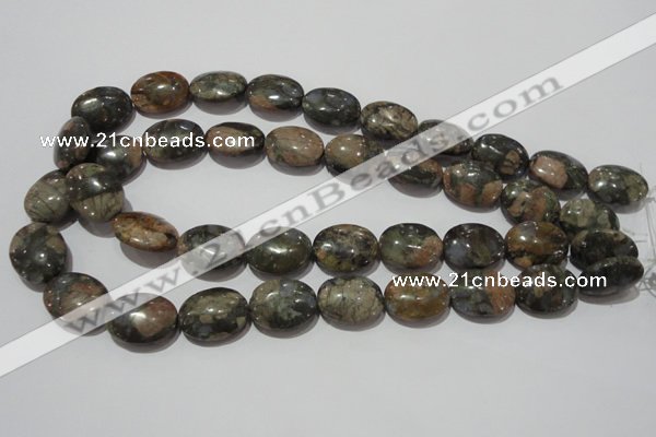 CGE134 15.5 inches 15*20mm oval glaucophane gemstone beads