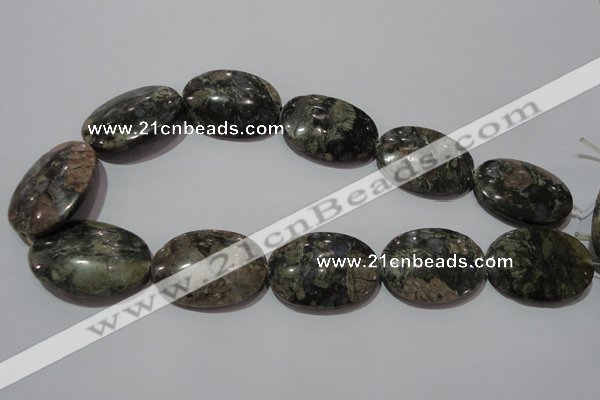 CGE137 15.5 inches 25*35mm oval glaucophane gemstone beads