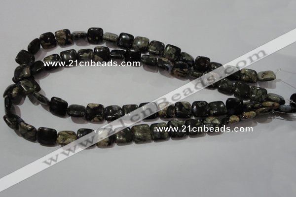 CGE152 15.5 inches 12*12mm square glaucophane gemstone beads