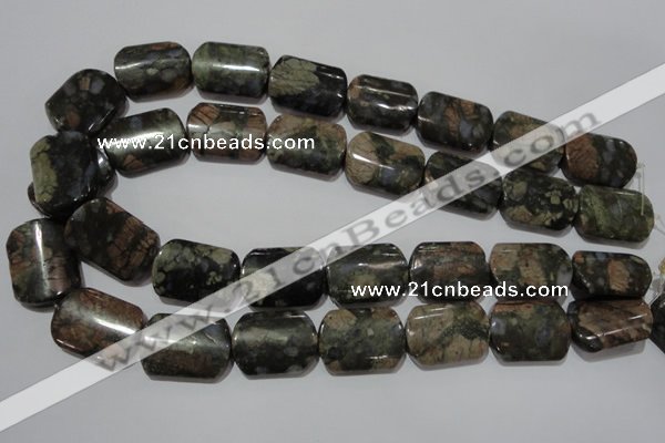 CGE165 15.5 inches 18*25mm rectangle glaucophane gemstone beads