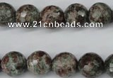 CGG05 15.5 inches 14mm faceted round ghost gemstone beads wholesale