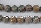 CGG12 15.5 inches 8mm faceted round ghost gemstone beads wholesale