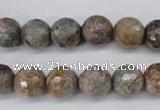 CGG14 15.5 inches 10mm faceted round ghost gemstone beads wholesale