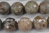 CGG17 15.5 inches 16mm faceted round ghost gemstone beads wholesale