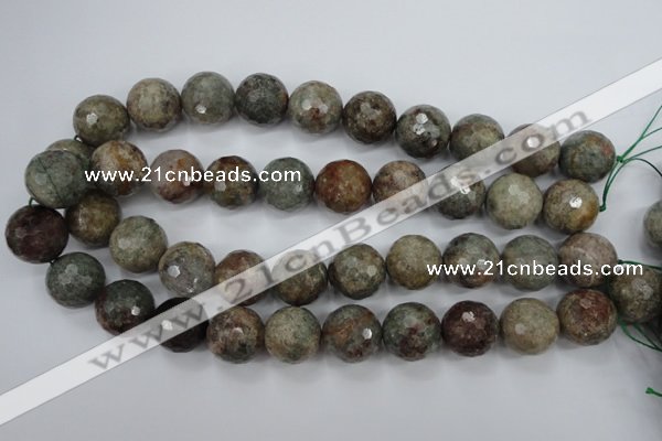 CGG18 15.5 inches 18mm faceted round ghost gemstone beads wholesale