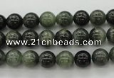 CGH03 15.5 inches 8mm round green hair stone beads wholesale