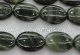 CGH46 15.5 inches 15*20mm oval green hair stone beads wholesale