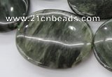 CGH50 15.5 inches 30*40mm oval green hair stone beads wholesale