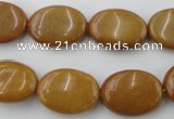 CGJ314 15.5 inches 13*18mm oval goldstone jade beads wholesale