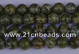 CGJ350 15.5 inches 4mm round green bee jasper beads wholesale