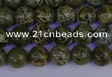 CGJ351 15.5 inches 6mm round green bee jasper beads wholesale