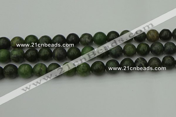 CGJ405 15.5 inches 14mm round green jade beads wholesale