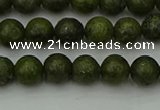 CGJ450 15.5 inches 4mm round green jasper beads wholesale