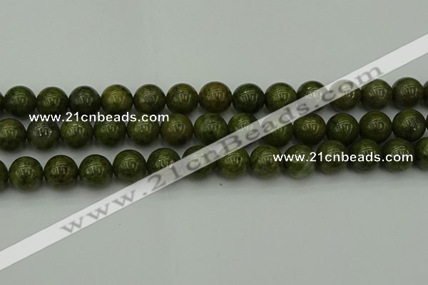 CGJ455 15.5 inches 14mm round green jasper beads wholesale