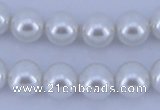 CGL01 10PCS 16 inches 4mm round dyed glass pearl beads wholesale